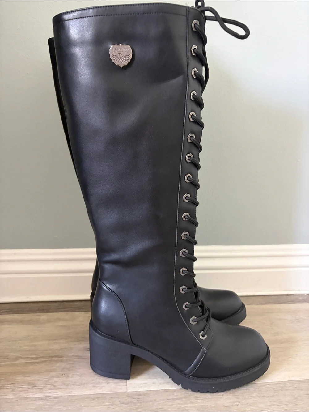 Milwaukee Black Talk Biker Boots MBL9442